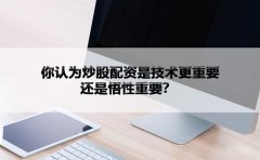 你认为炒股配资是技术更重要还是悟性重要？